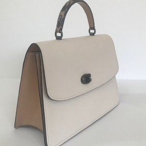 parker top handle 32 in colorblock with snakeskin detail